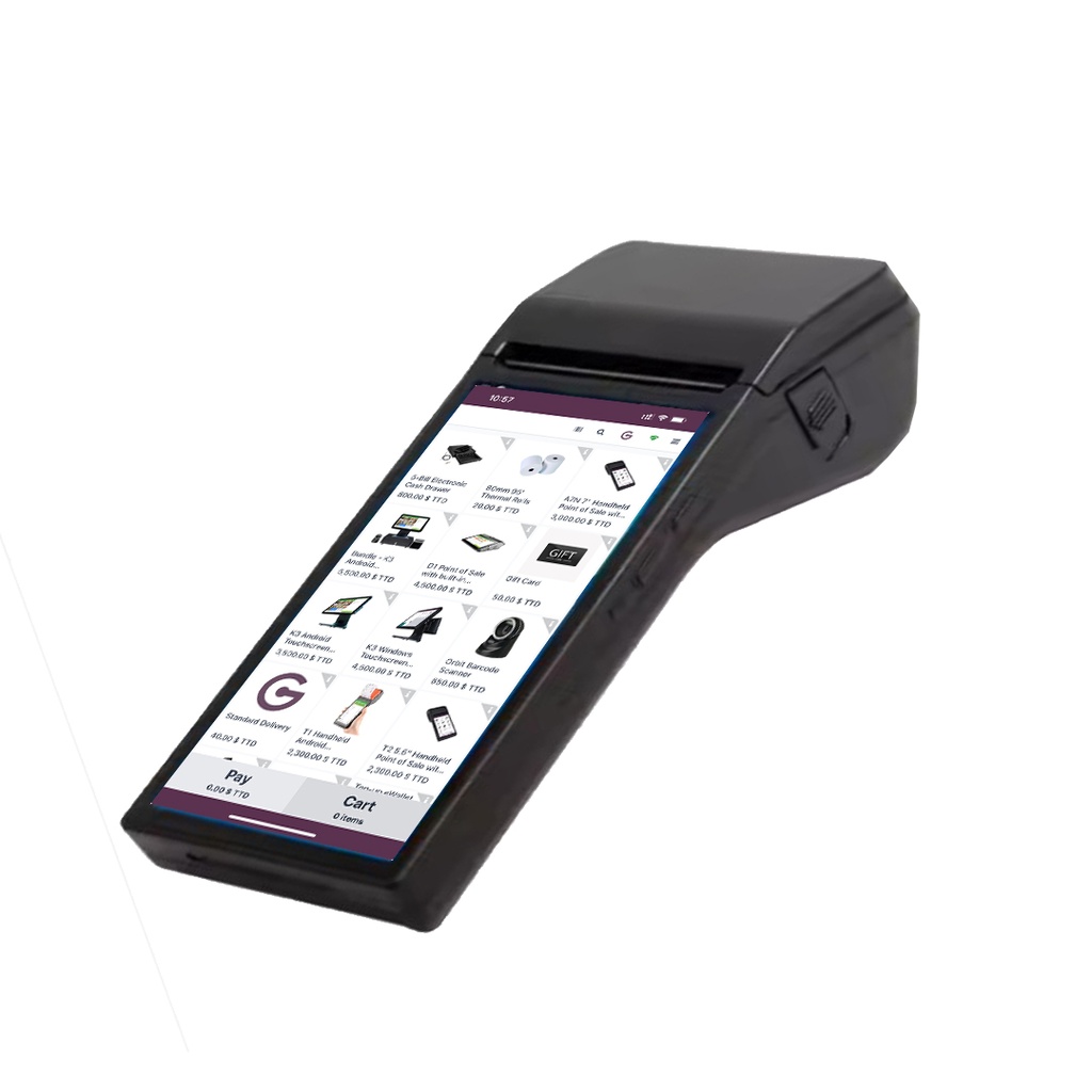 A7N 7" Handheld Point of Sale / PDA with built-in 58mm Thermal Printer